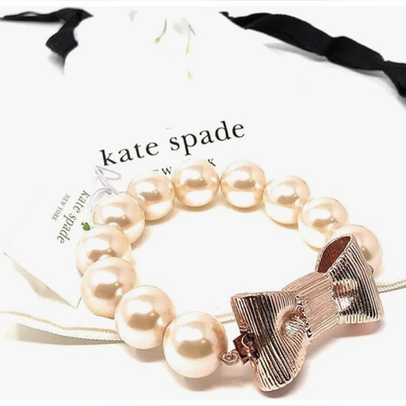 Kate Spade ♠️ All Wrapped Up In Pearls Large Bracelet - Picture 6 of 16